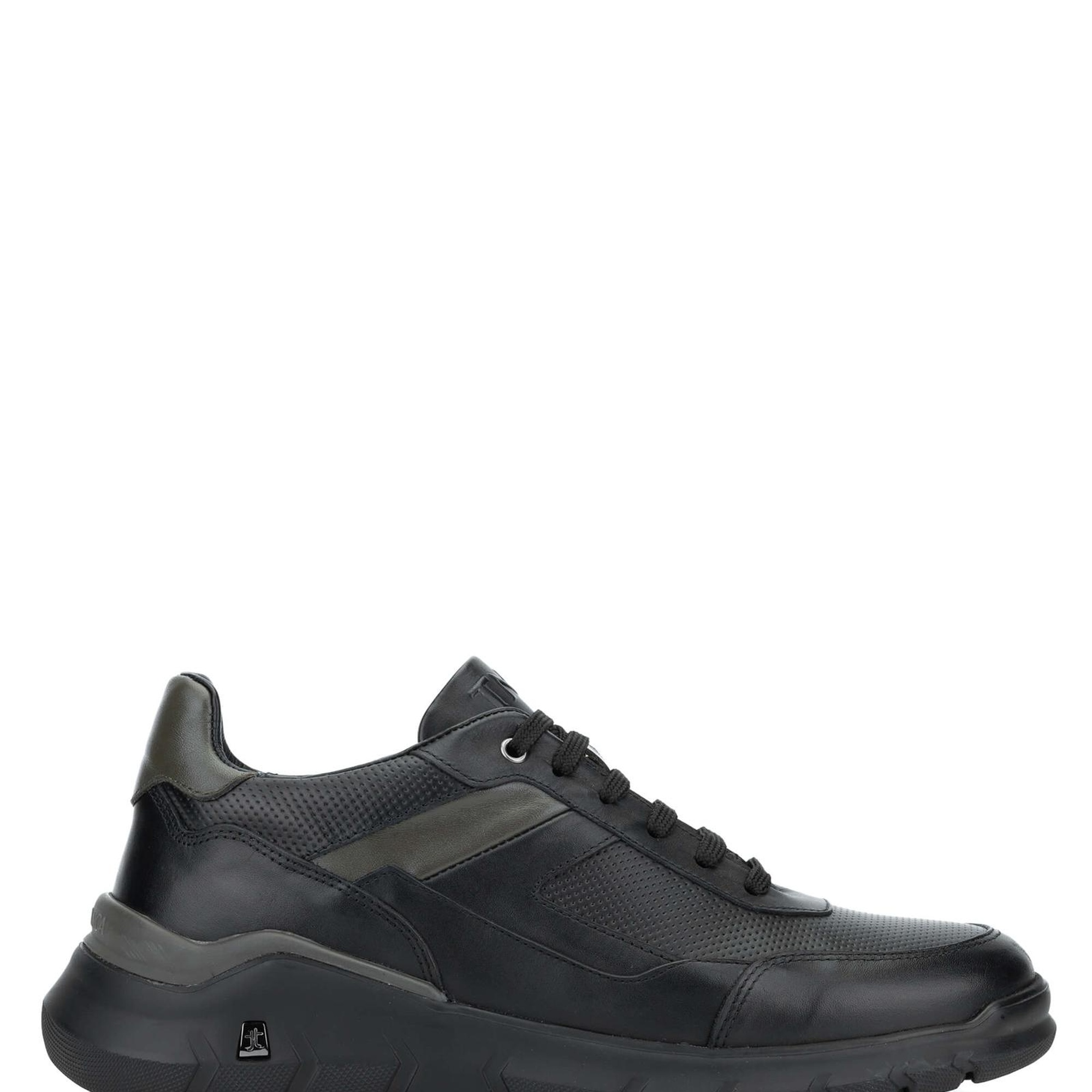 Tamer Tanca Erkek Hakiki Deri Siyah Sneakers & Spor Ayakkabı