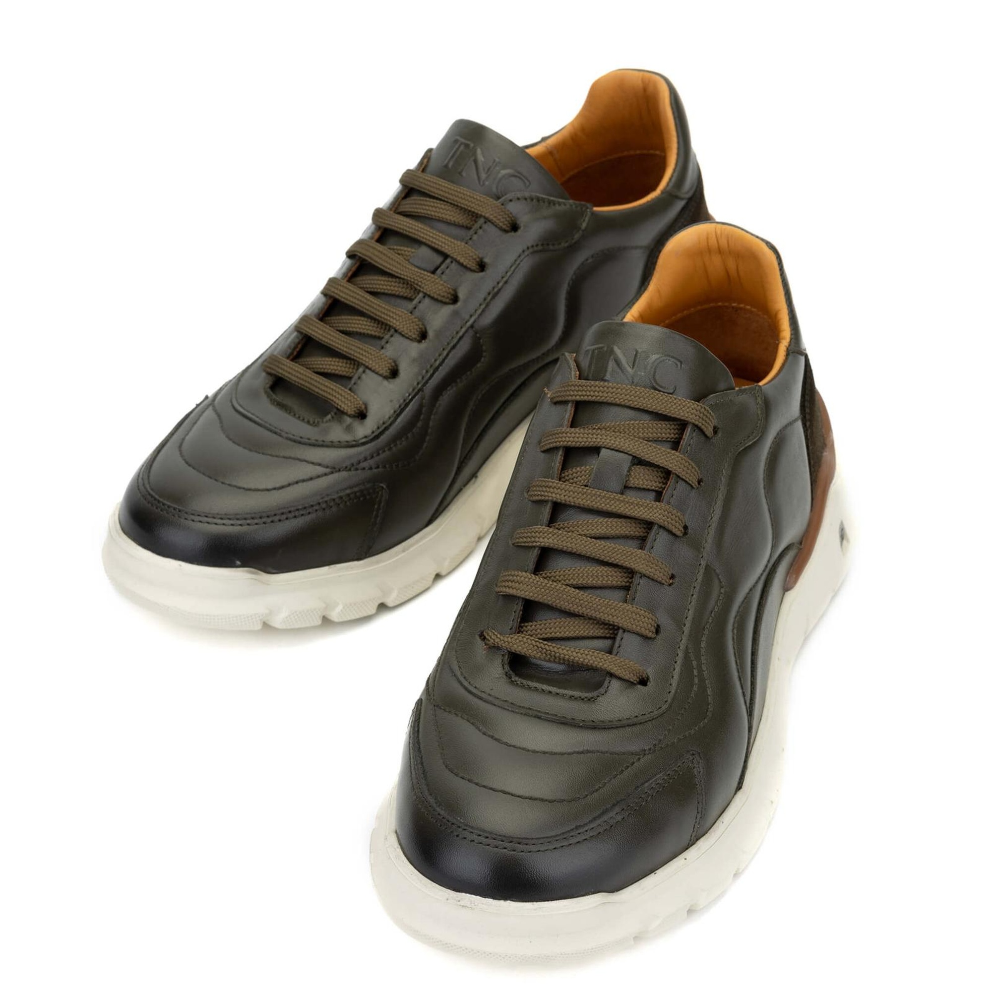 Tamer Tanca Erkek Hakiki Deri Haki Sneakers & Spor Ayakkabı