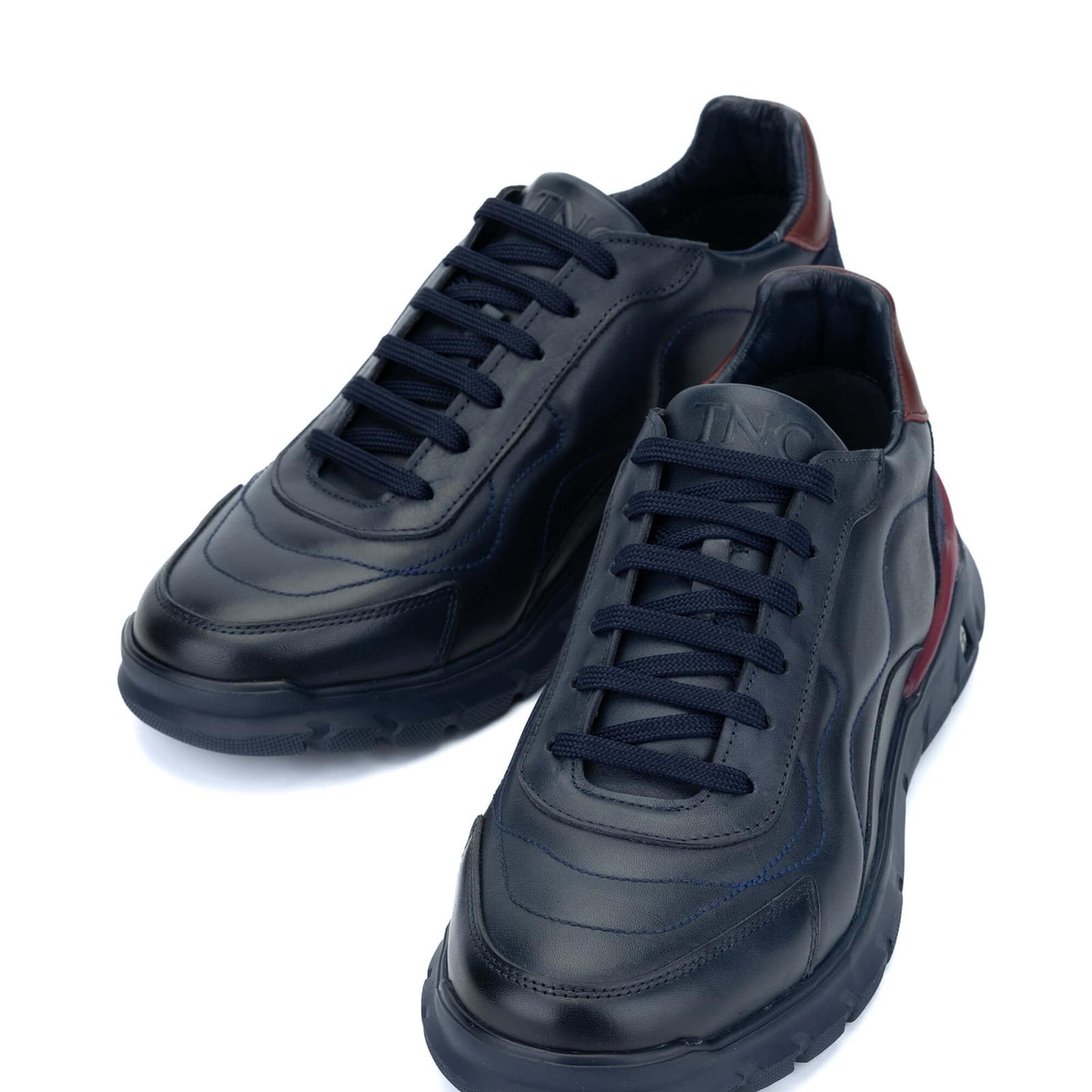 Tamer Tanca Erkek Hakiki Deri Lacivert Sneakers & Spor Ayakkabı