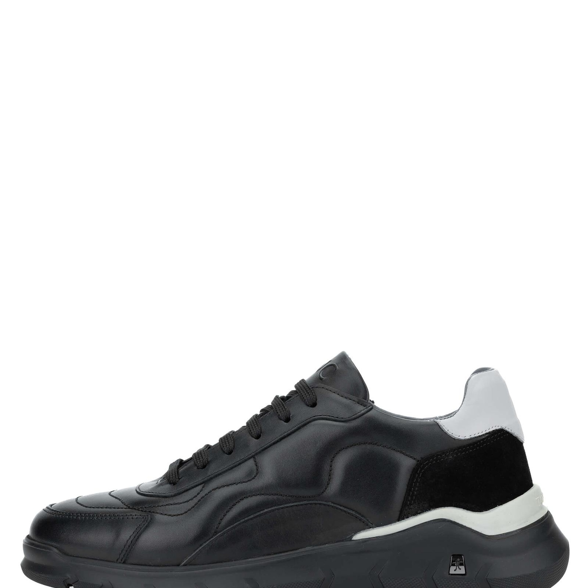 Tamer Tanca Erkek Hakiki Deri Siyah Sneakers & Spor Ayakkabı