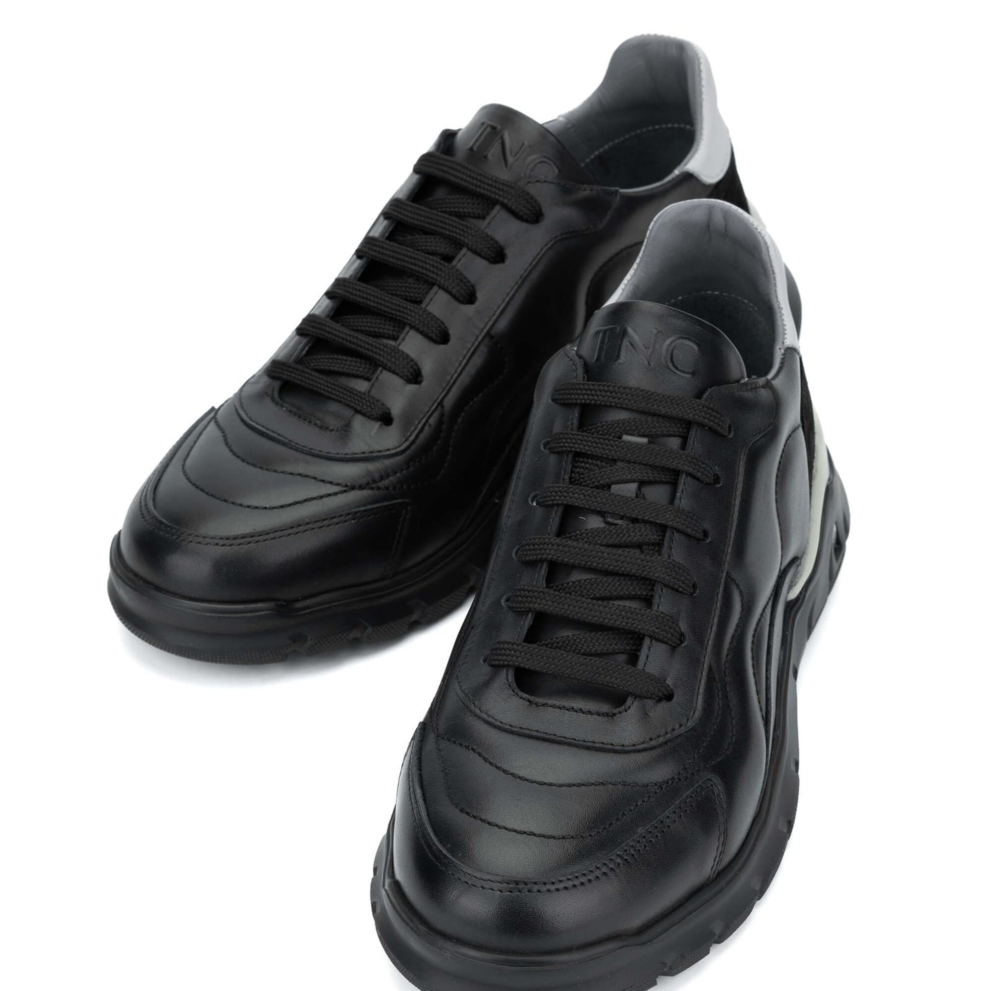 Tamer Tanca Erkek Hakiki Deri Siyah Sneakers & Spor Ayakkabı