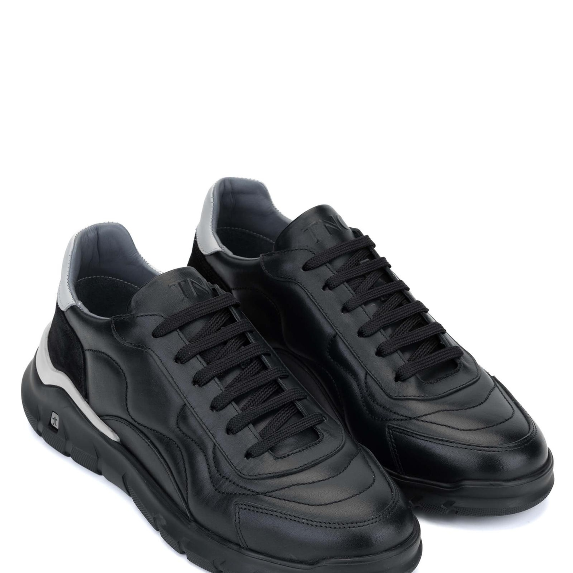 Tamer Tanca Erkek Hakiki Deri Siyah Sneakers & Spor Ayakkabı