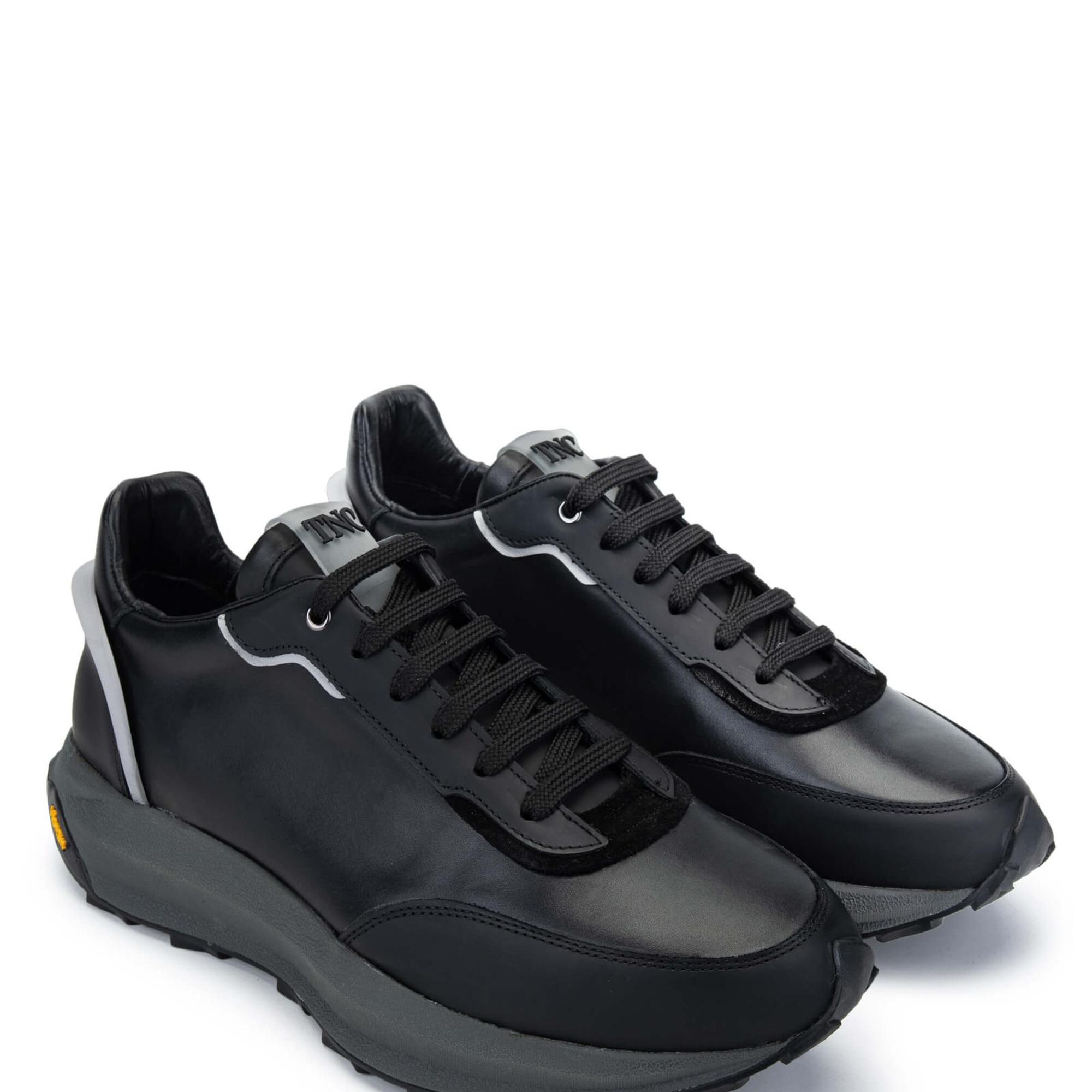 Tamer Tanca Erkek Hakiki Deri Siyah Sneakers & Spor Ayakkabı