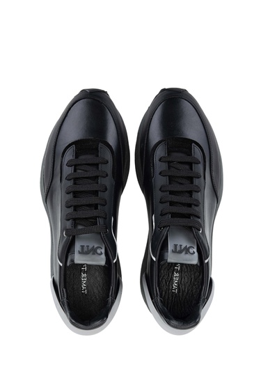  Tamer Tanca Erkek Hakiki Deri Siyah Sneakers & Spor Ayakkabı
