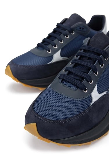  Tamer Tanca Erkek Hakiki Deri Lacivert Sneakers & Spor Ayakkabı