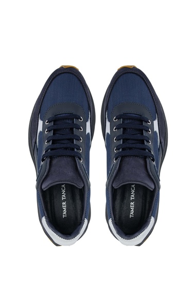  Tamer Tanca Erkek Hakiki Deri Lacivert Sneakers & Spor Ayakkabı