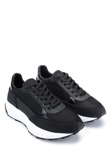  Tamer Tanca Erkek Hakiki Deri Siyah Sneakers & Spor Ayakkabı