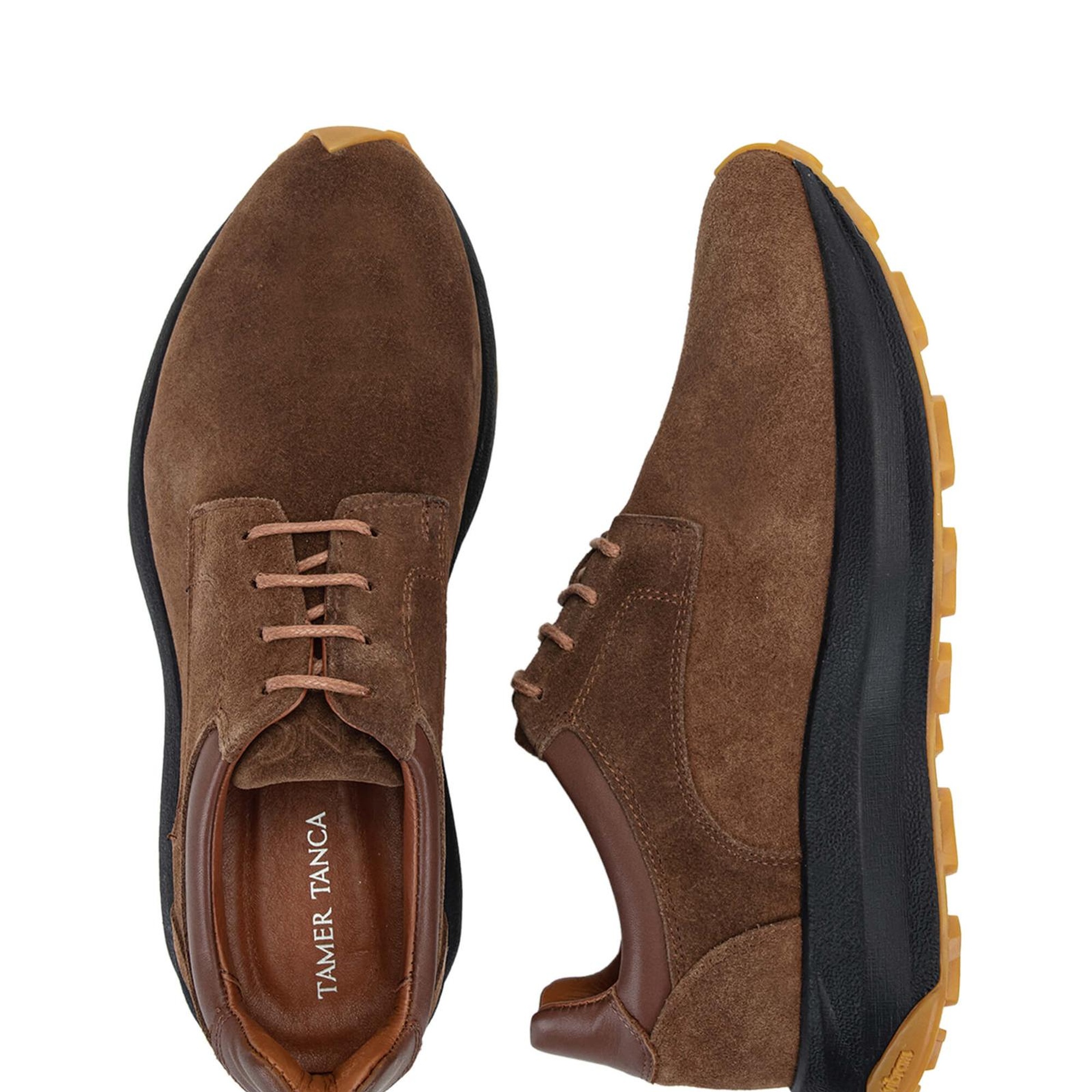 Tamer Tanca Erkek Hakiki Deri Coffee Sneakers & Spor Ayakkabı