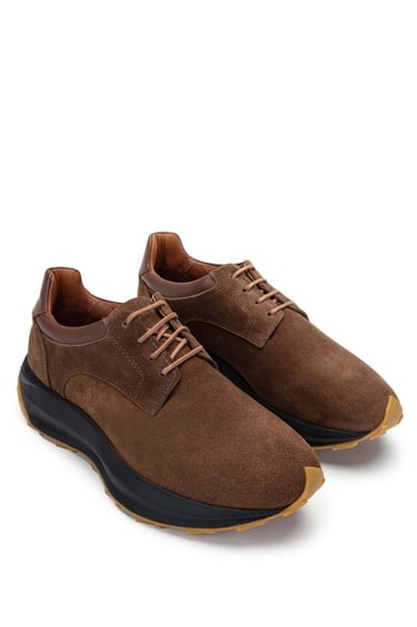  Tamer Tanca Erkek Hakiki Deri Coffee Sneakers & Spor Ayakkabı