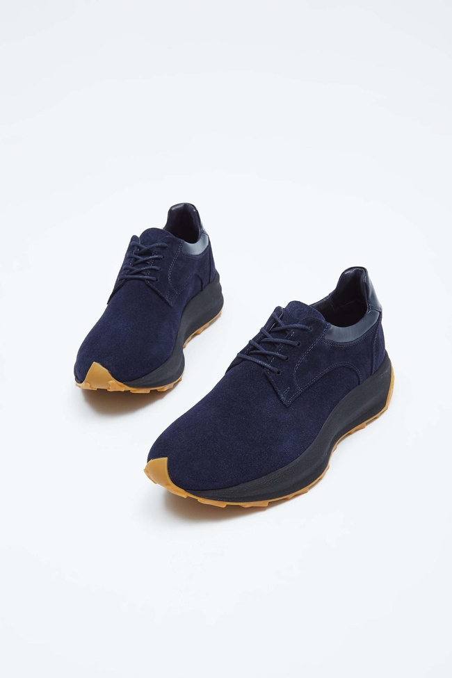  Tamer Tanca Erkek Hakiki Deri Lacivert Sneakers & Spor Ayakkabı