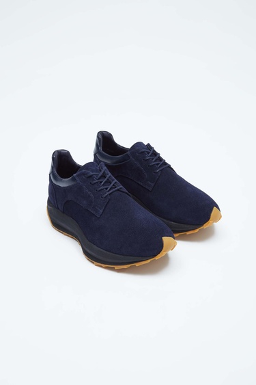  Tamer Tanca Erkek Hakiki Deri Lacivert Sneakers & Spor Ayakkabı