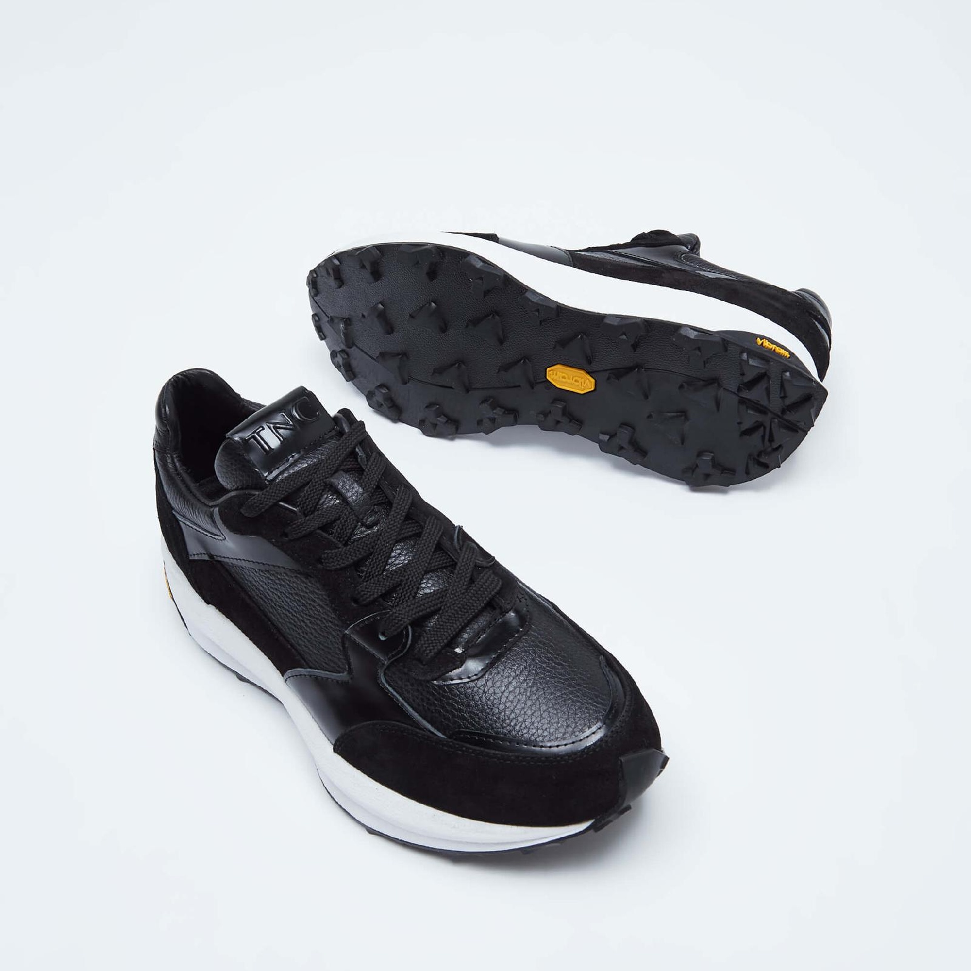 Tamer Tanca Erkek Hakiki Deri Siyah Süet Sneakers & Spor Ayakkabı