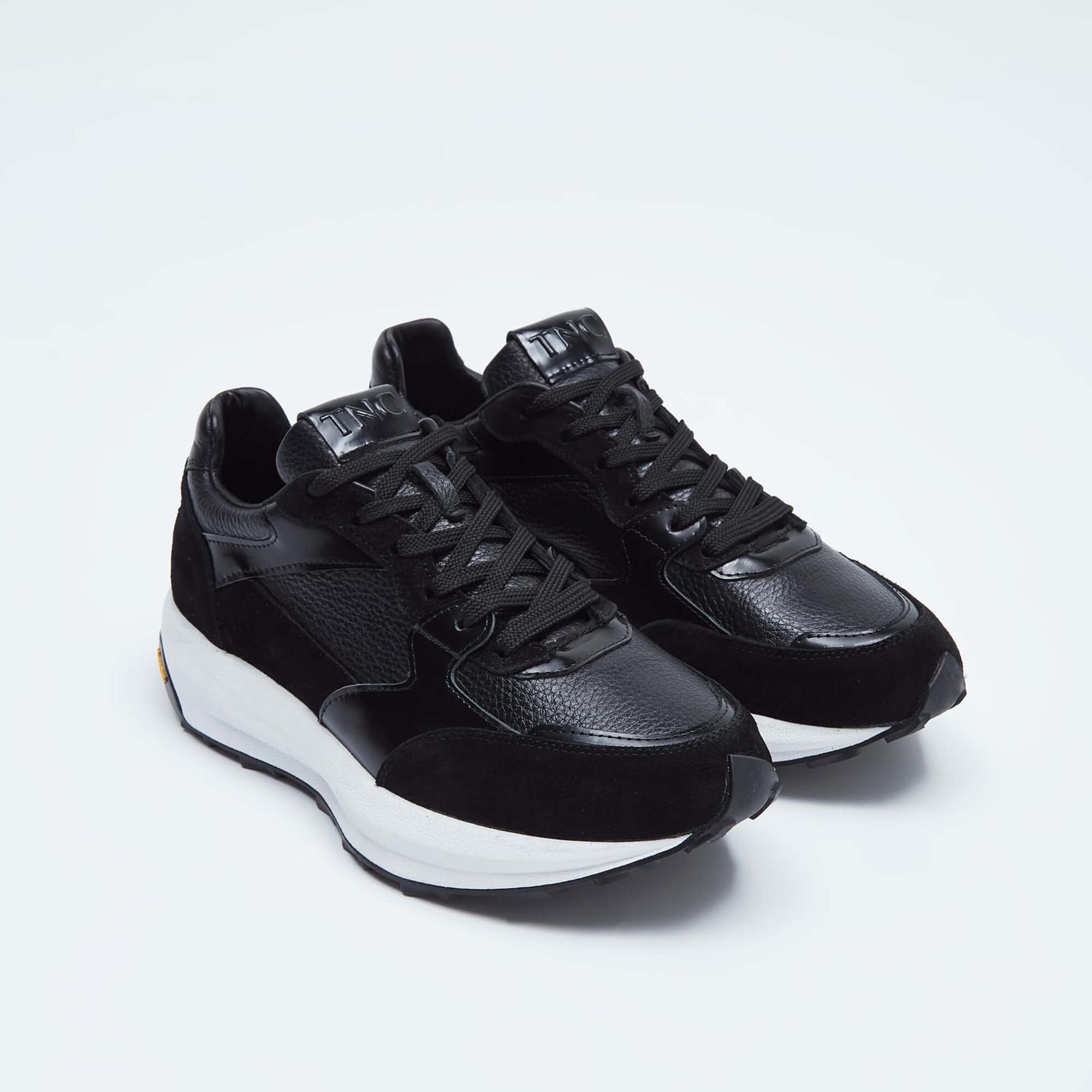 Tamer Tanca Erkek Hakiki Deri Siyah Süet Sneakers & Spor Ayakkabı