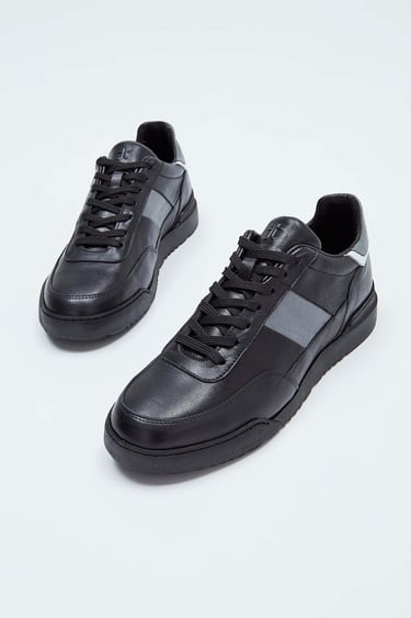  Tamer Tanca Erkek Hakiki Deri Siyah Sneakers & Spor Ayakkabı