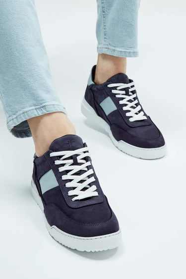 Tamer Tanca Erkek Hakiki Deri Lacivert Sneakers & Spor Ayakkabı