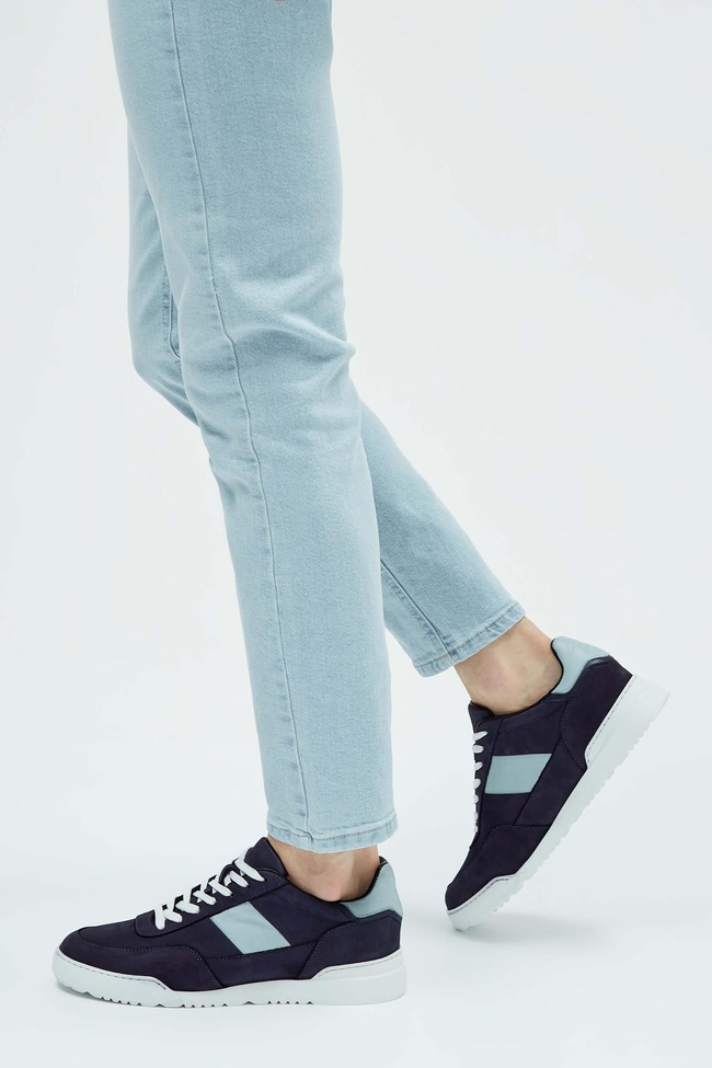  Tamer Tanca Erkek Hakiki Deri Lacivert Sneakers & Spor Ayakkabı