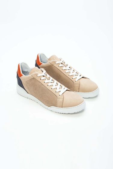 Tamer Tanca Erkek Hakiki Deri Bej Sneakers & Spor Ayakkabı