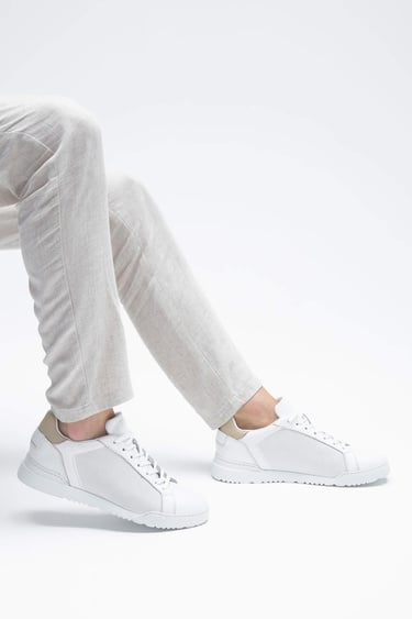  Tamer Tanca Erkek Hakiki Deri Beyaz Sneakers & Spor Ayakkabı