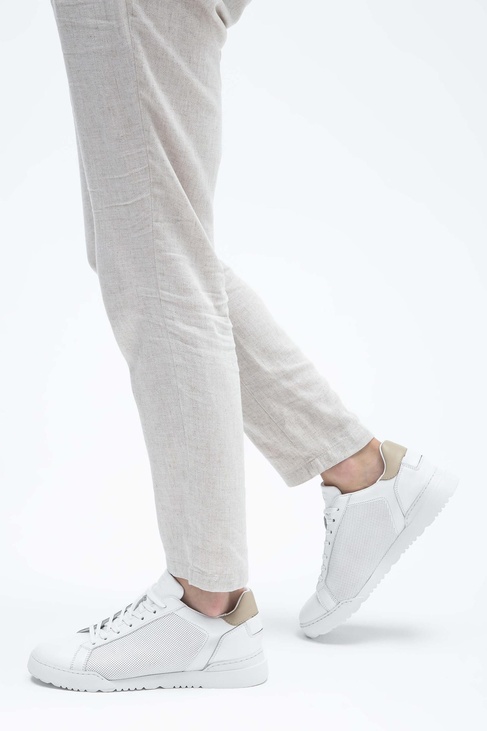  Tamer Tanca Erkek Hakiki Deri Beyaz Sneakers & Spor Ayakkabı