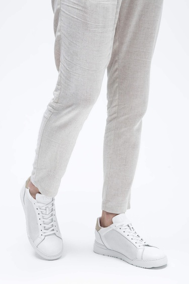  Tamer Tanca Erkek Hakiki Deri Beyaz Sneakers & Spor Ayakkabı