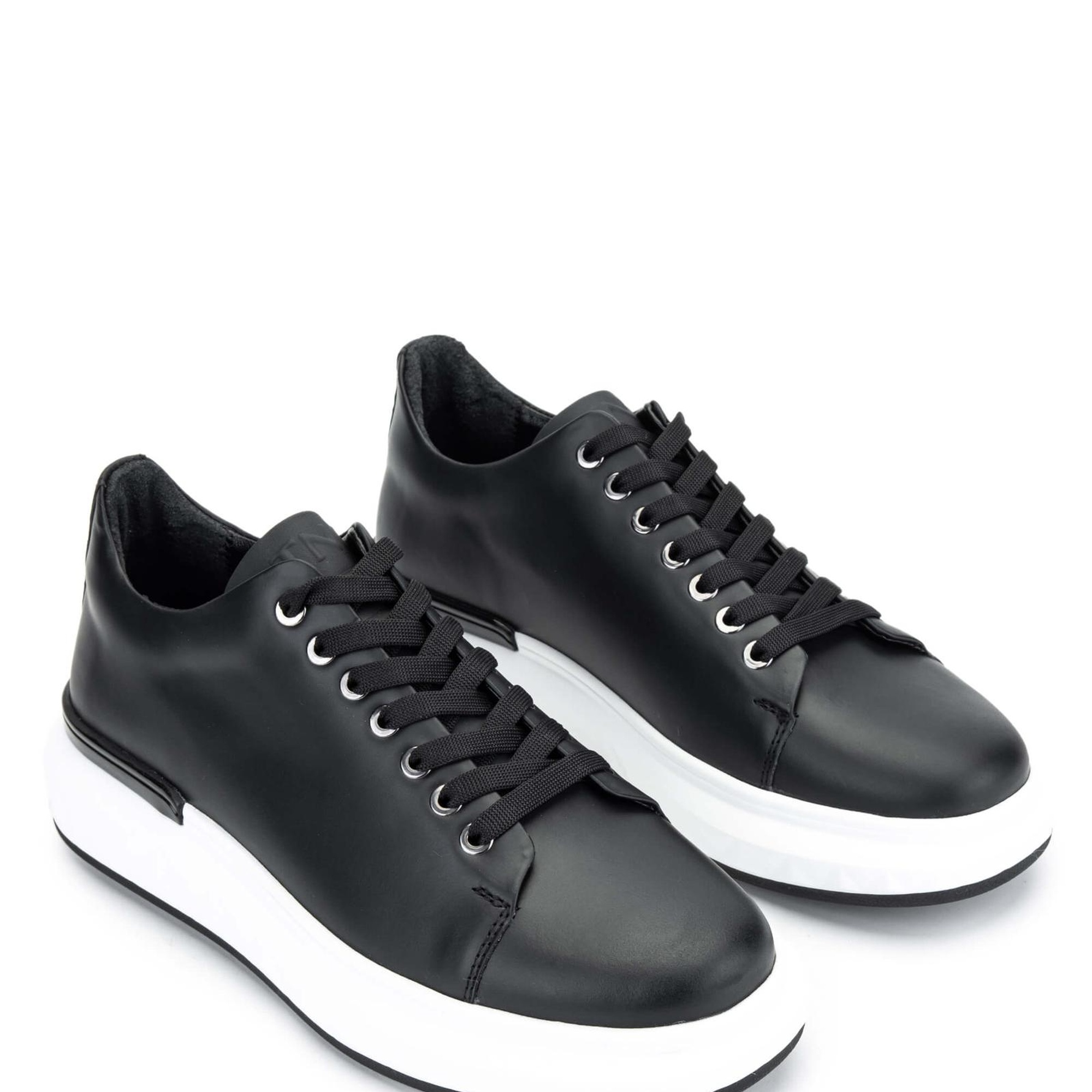 Tamer Tanca Erkek Hakiki Deri Siyah Sneakers & Spor Ayakkabı