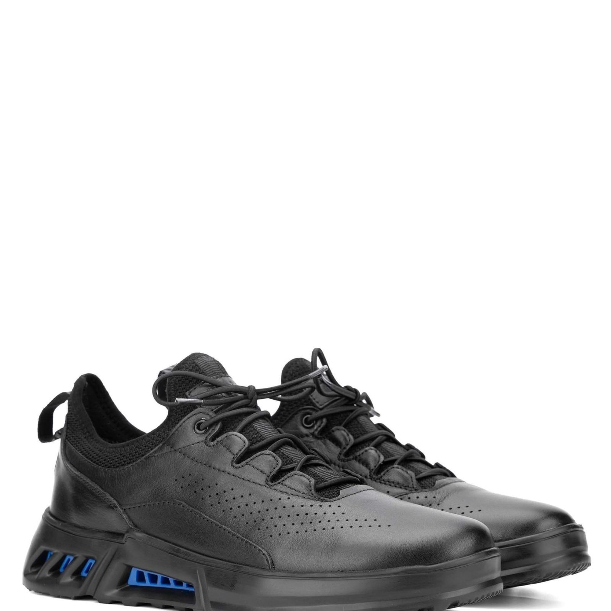 Tamer Tanca Erkek Hakiki Deri Siyah Sneakers & Spor Ayakkabı