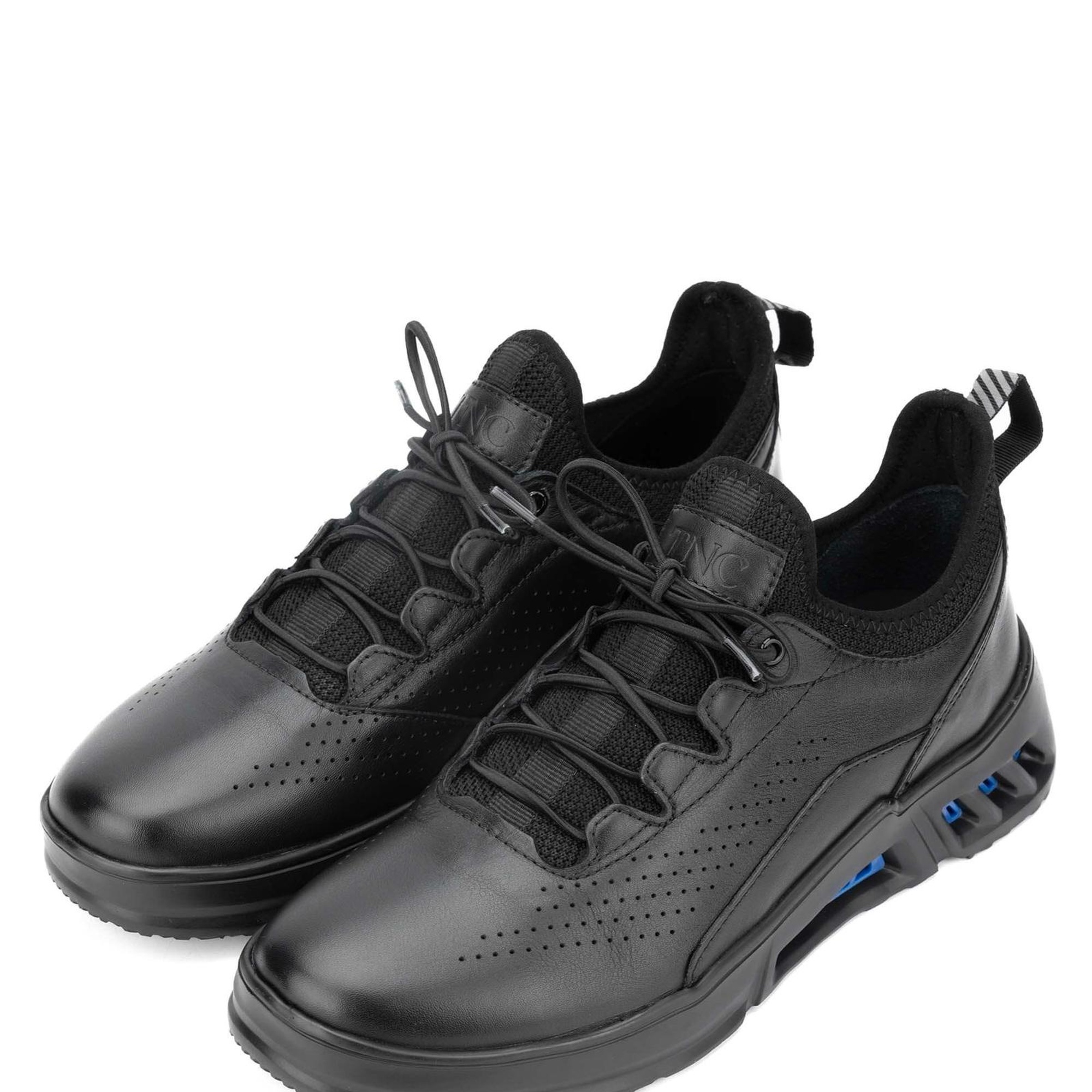 Tamer Tanca Erkek Hakiki Deri Siyah Sneakers & Spor Ayakkabı