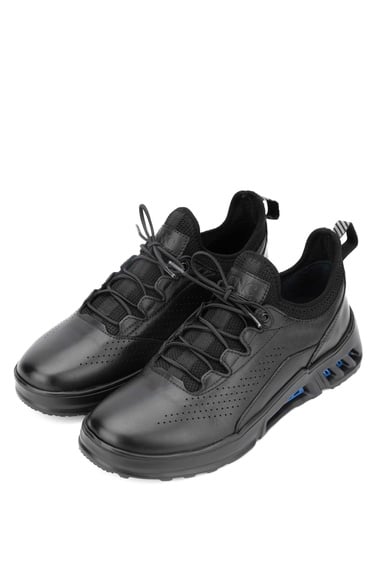  Tamer Tanca Erkek Hakiki Deri Siyah Sneakers & Spor Ayakkabı