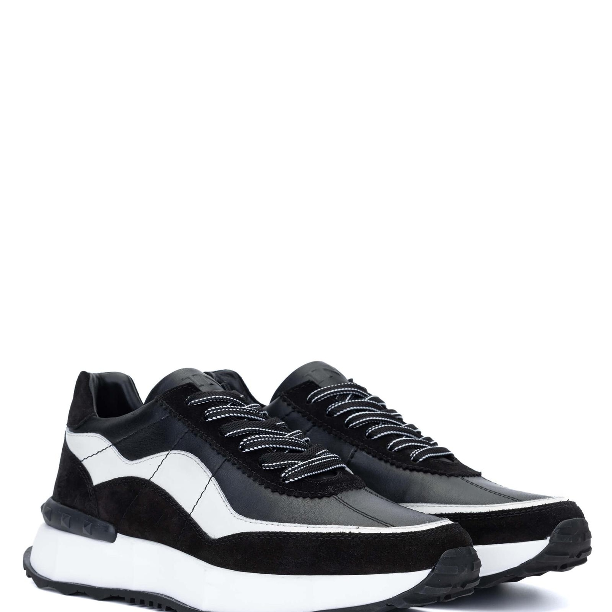 Tamer Tanca Erkek Hakiki Deri Siyah Sneakers & Spor Ayakkabı