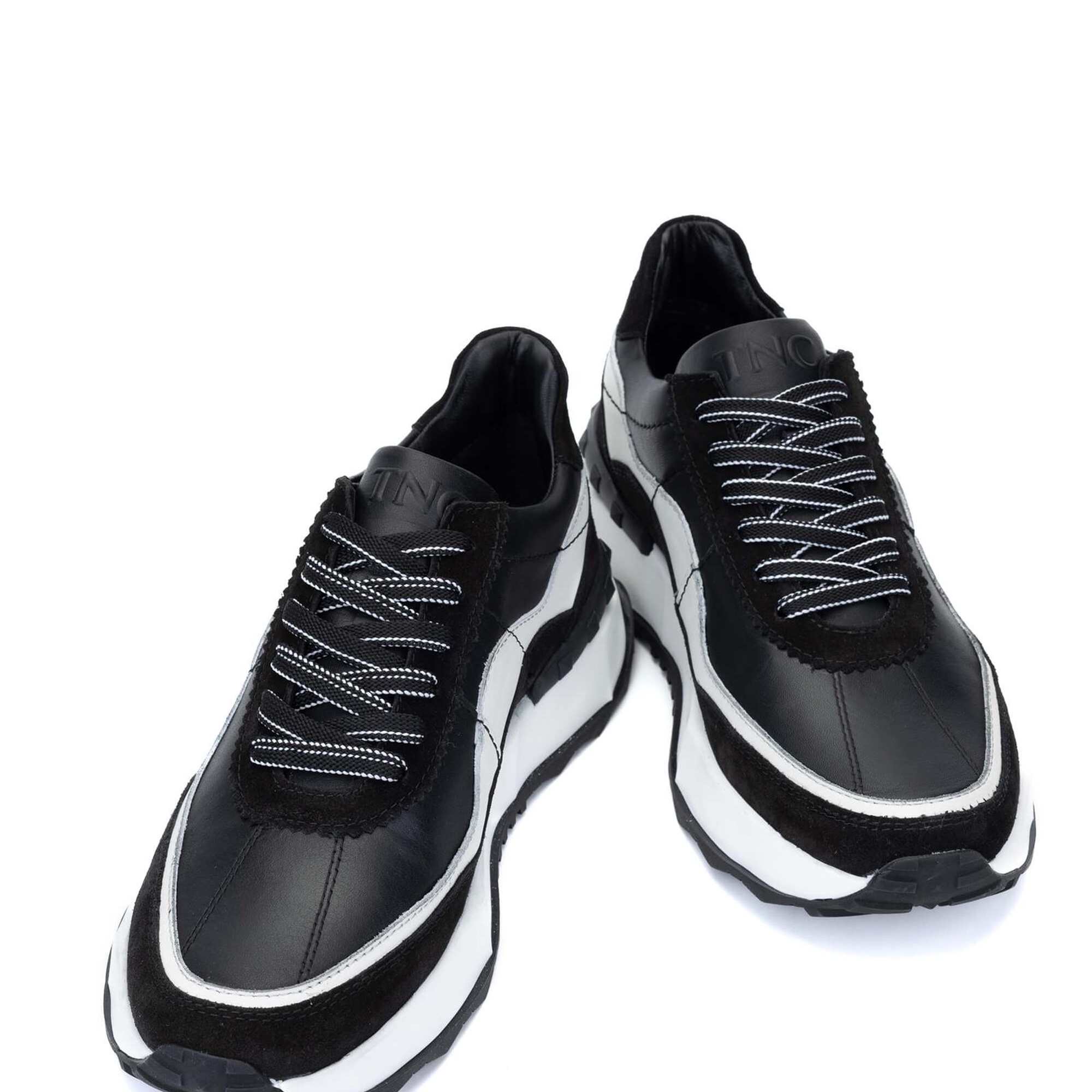 Tamer Tanca Erkek Hakiki Deri Siyah Sneakers & Spor Ayakkabı