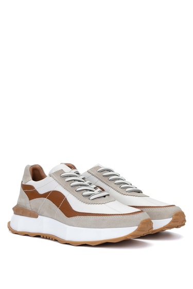  Tamer Tanca Erkek Hakiki Deri Taba Sneakers & Spor Ayakkabı