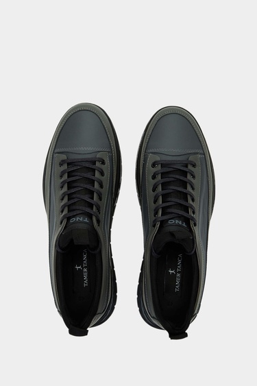  Tamer Tanca Erkek Hakiki Deri Gri Sneakers & Spor Ayakkabı