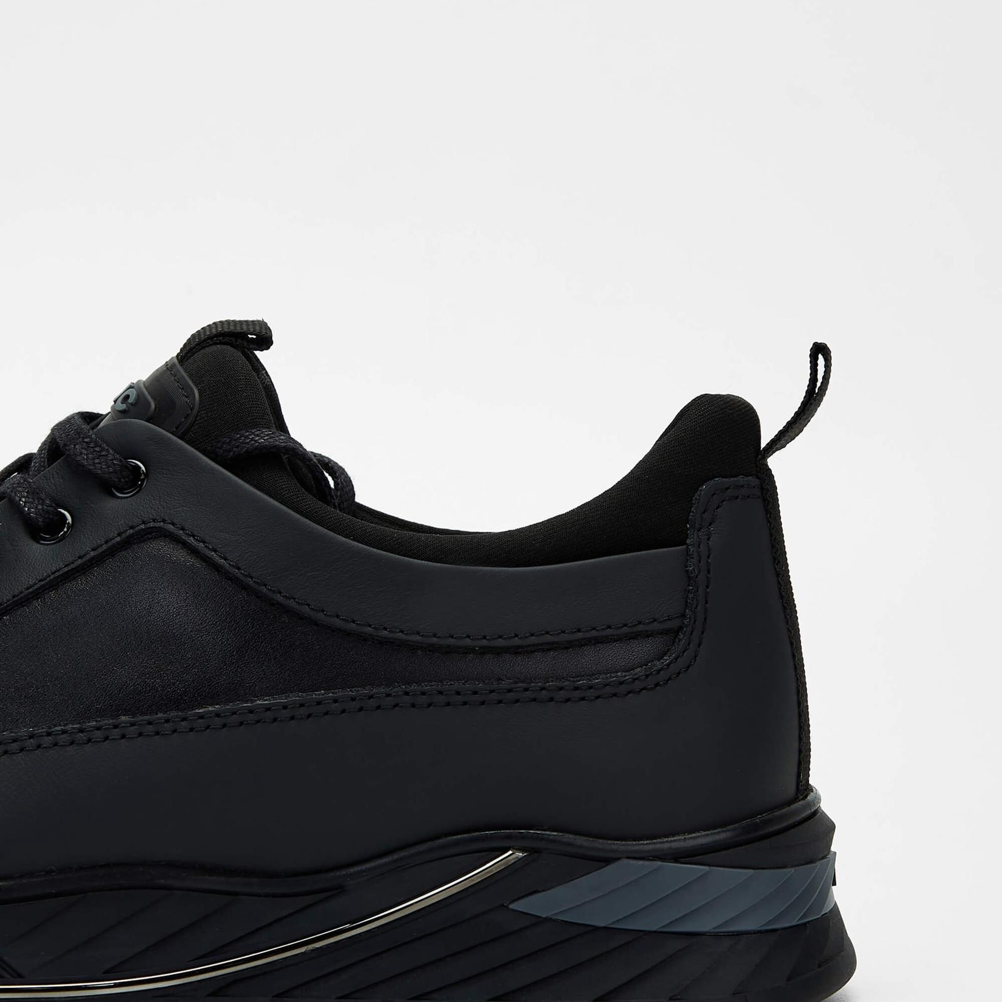 Tamer Tanca Erkek Hakiki Deri Siyah Sneakers & Spor Ayakkabı