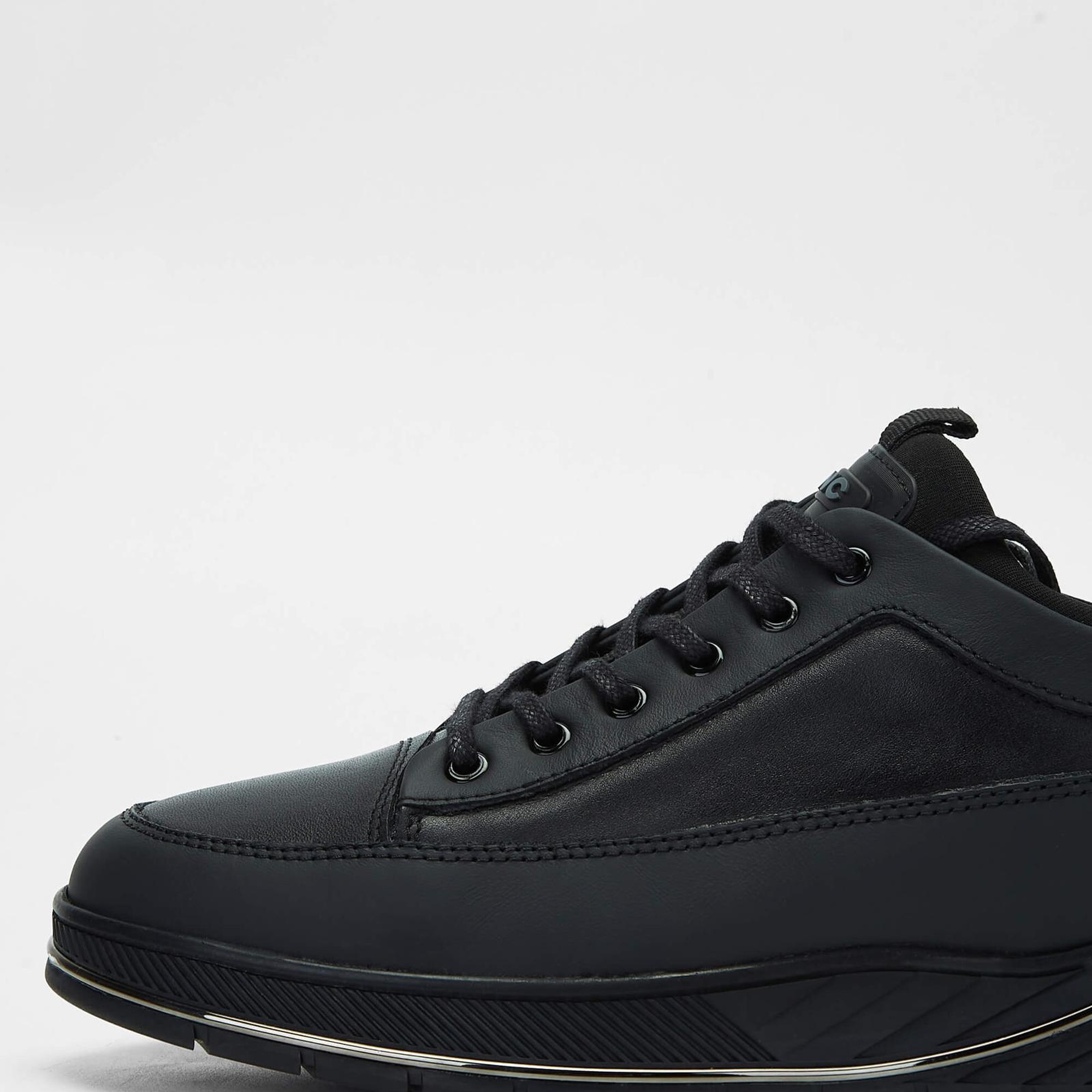 Tamer Tanca Erkek Hakiki Deri Siyah Sneakers & Spor Ayakkabı