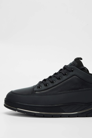  Tamer Tanca Erkek Hakiki Deri Siyah Sneakers & Spor Ayakkabı