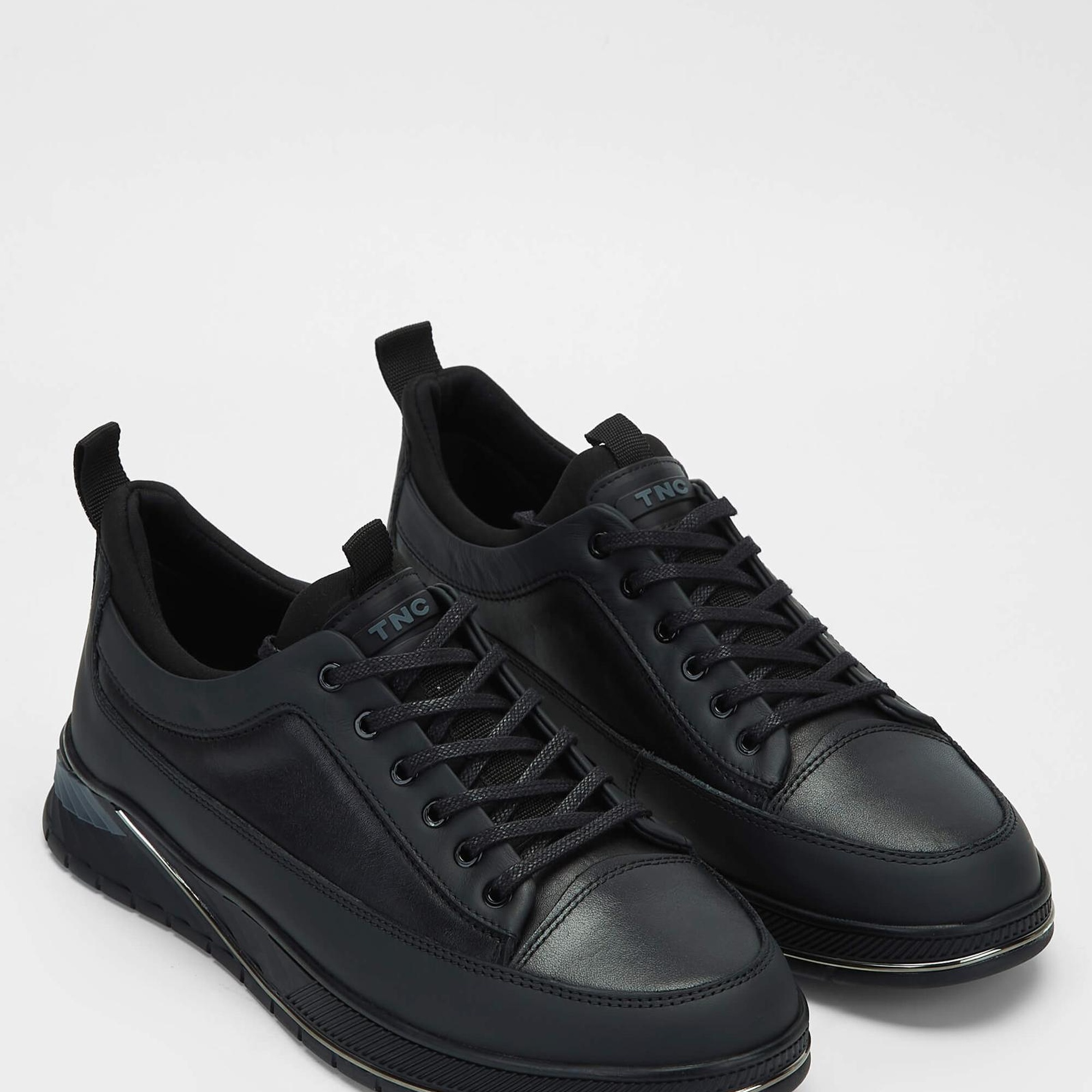 Tamer Tanca Erkek Hakiki Deri Siyah Sneakers & Spor Ayakkabı