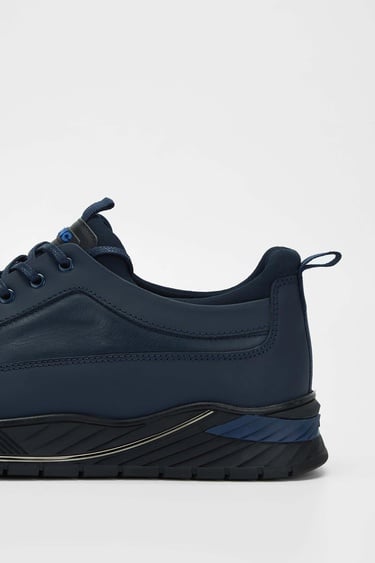  Tamer Tanca Erkek Hakiki Deri Lacivert Sneakers & Spor Ayakkabı