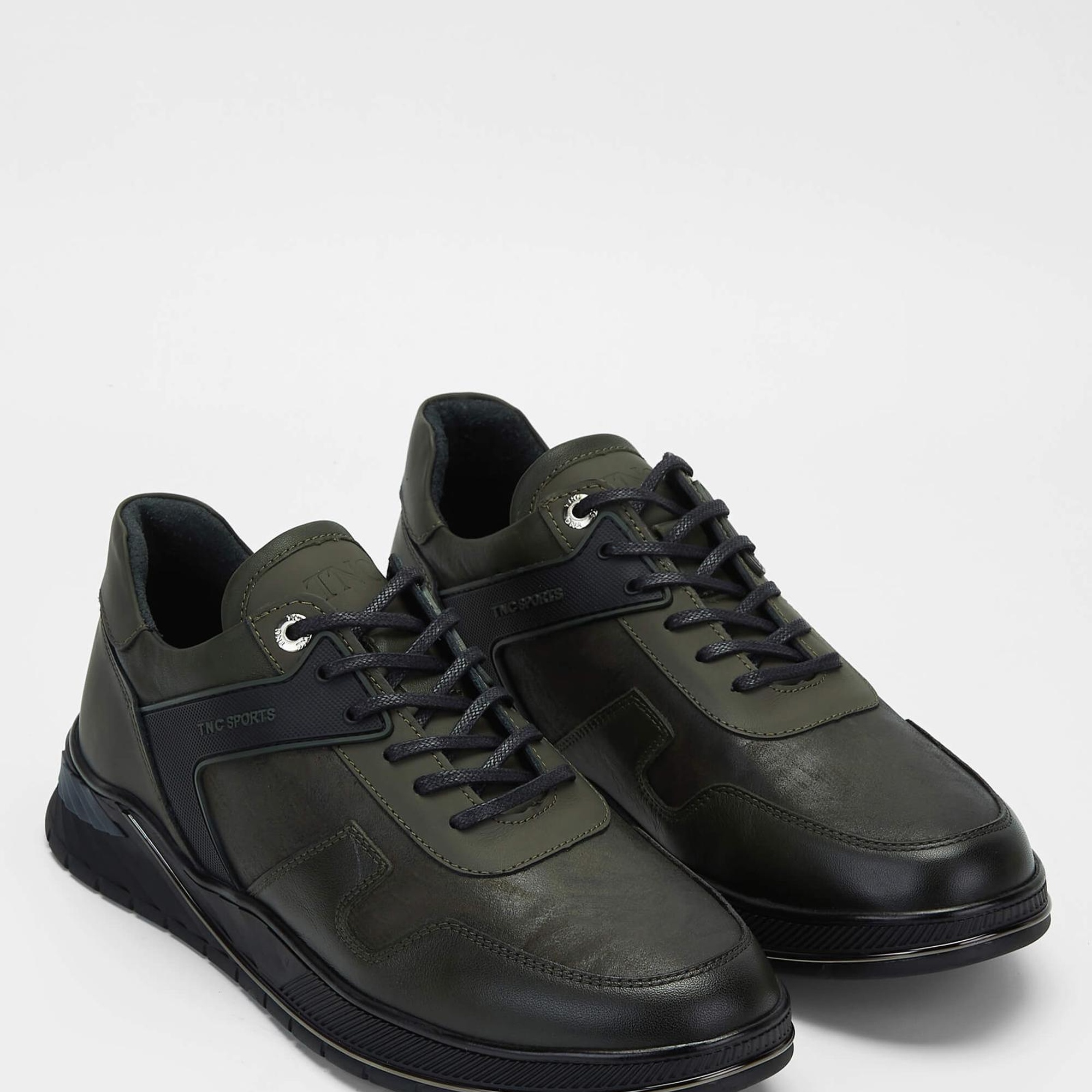 Tamer Tanca Erkek Hakiki Deri Haki Sneakers & Spor Ayakkabı