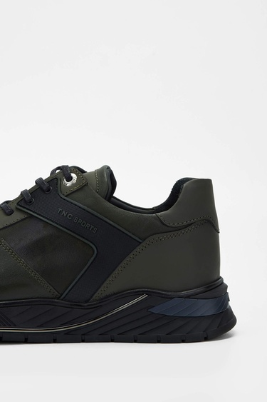  Tamer Tanca Erkek Hakiki Deri Haki Sneakers & Spor Ayakkabı