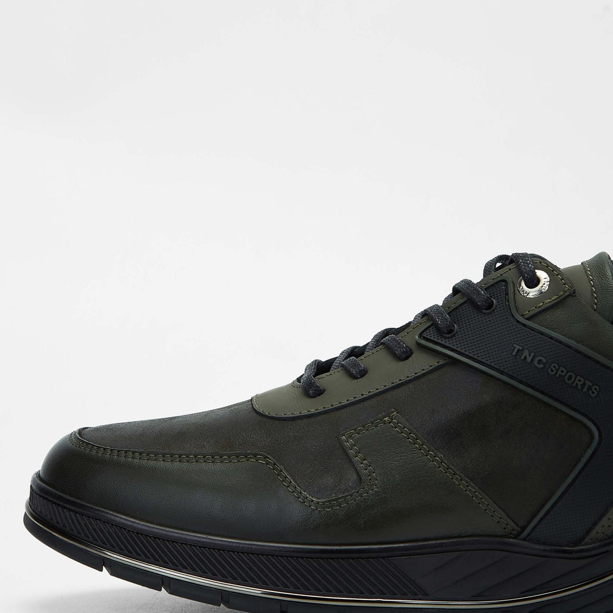 Tamer Tanca Erkek Hakiki Deri Haki Sneakers & Spor Ayakkabı