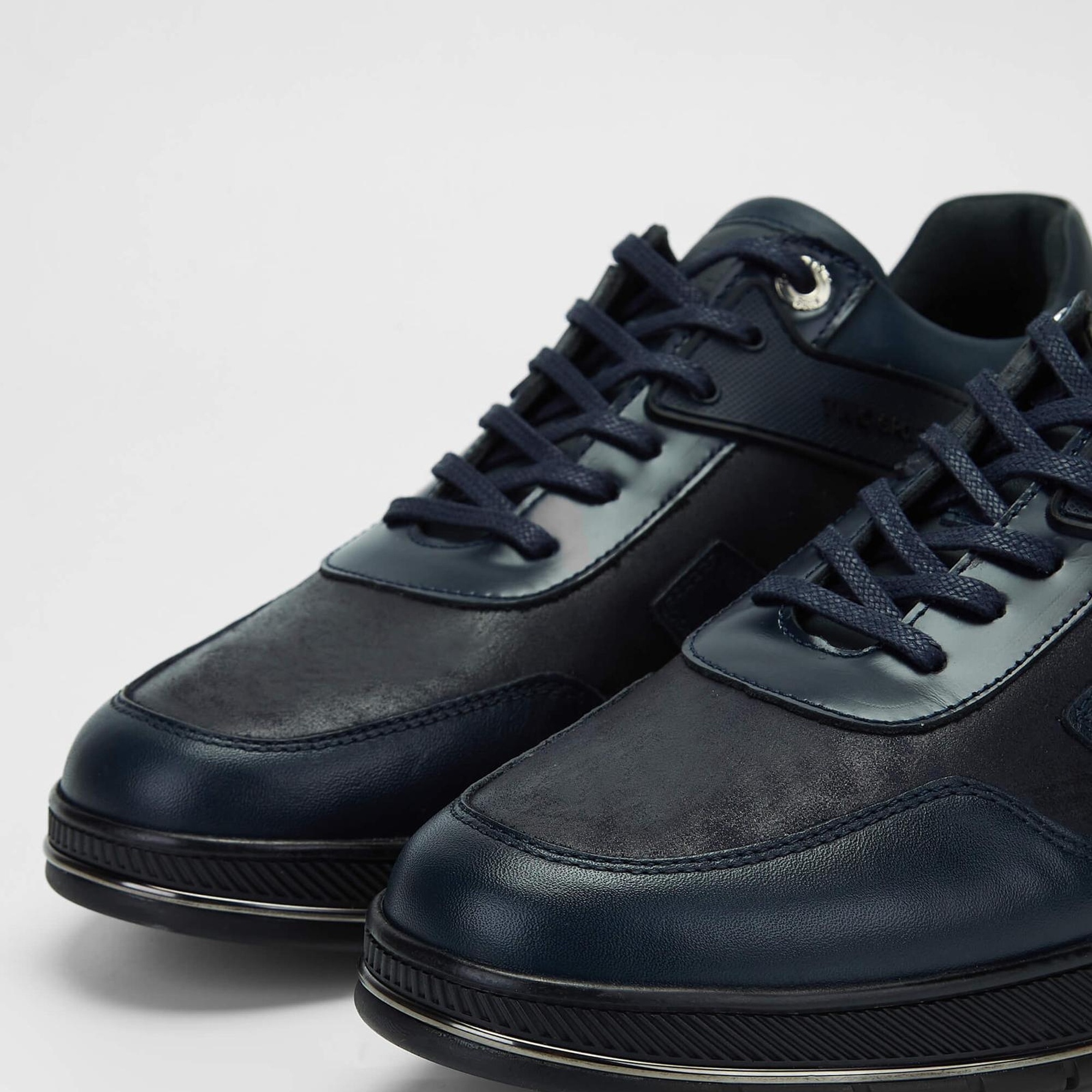 Tamer Tanca Erkek Hakiki Deri Lacivert Sneakers & Spor Ayakkabı