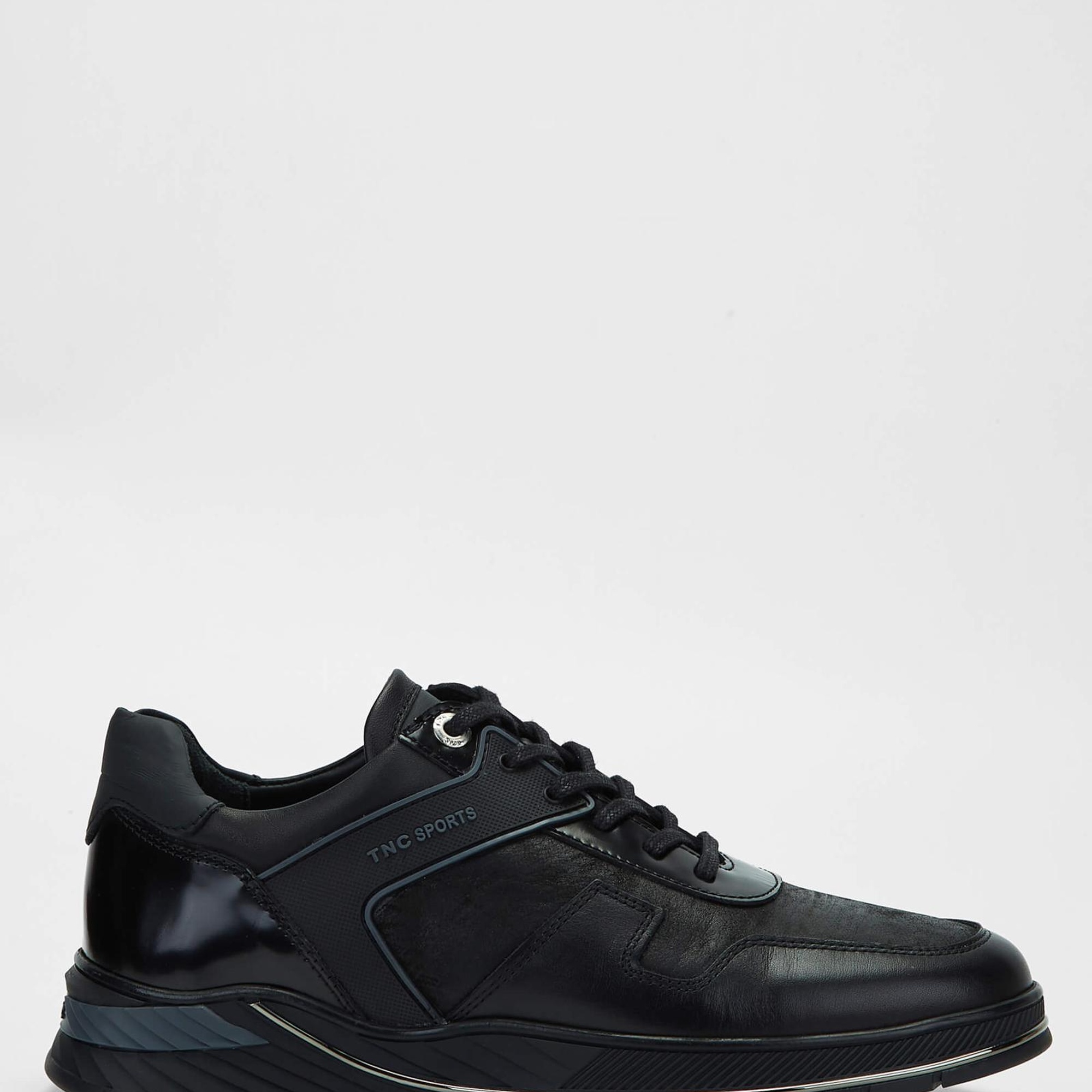 Tamer Tanca Erkek Hakiki Deri Siyah Sneakers & Spor Ayakkabı