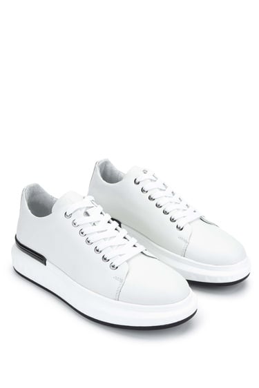  Tamer Tanca Erkek Hakiki Deri Beyaz Sneakers & Spor Ayakkabı