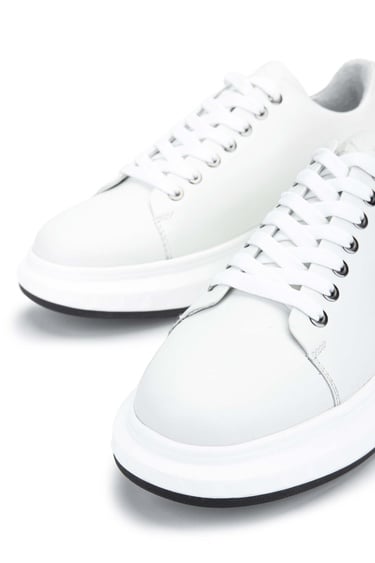  Tamer Tanca Erkek Hakiki Deri Beyaz Sneakers & Spor Ayakkabı