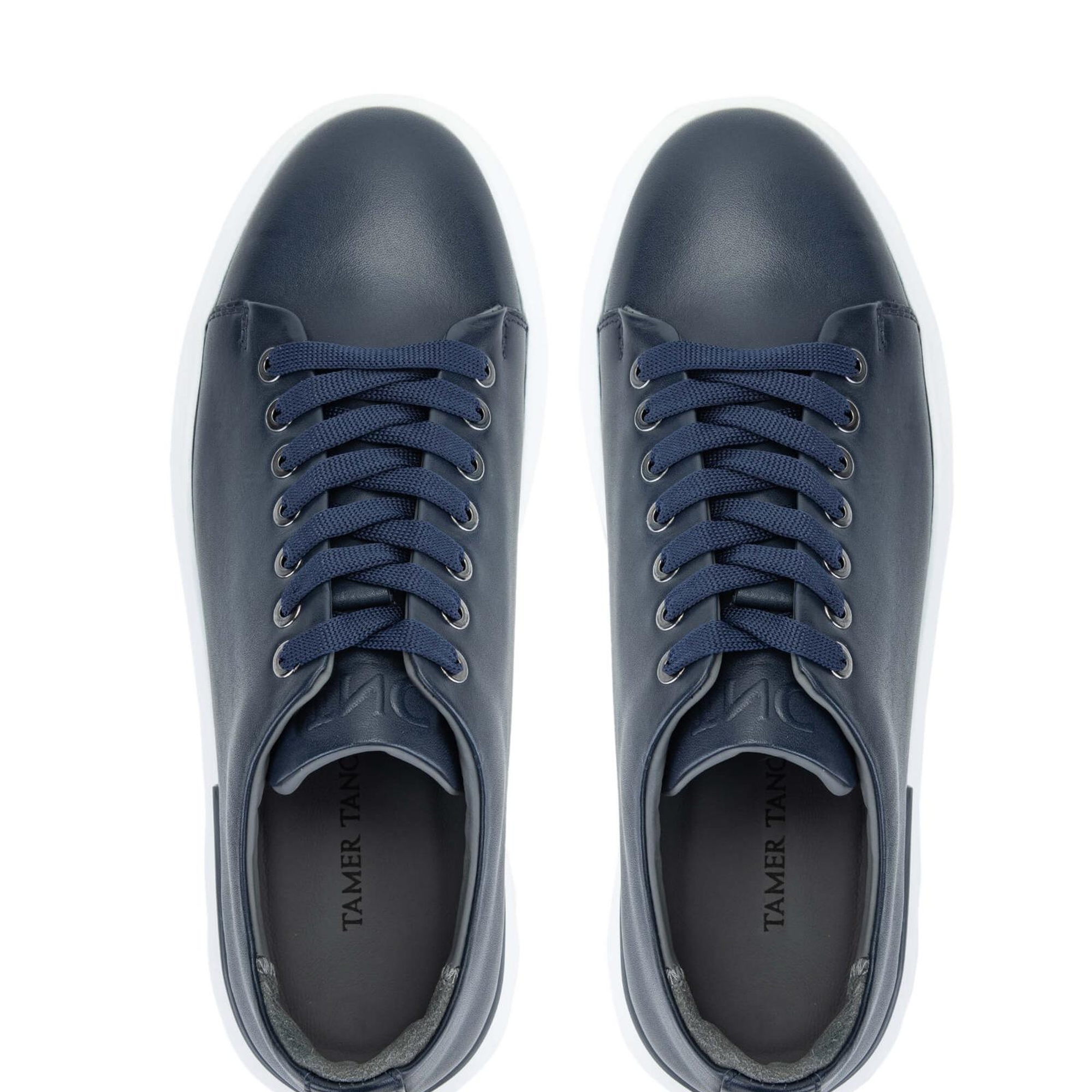 Tamer Tanca Erkek Hakiki Deri Lacivert Sneakers & Spor Ayakkabı