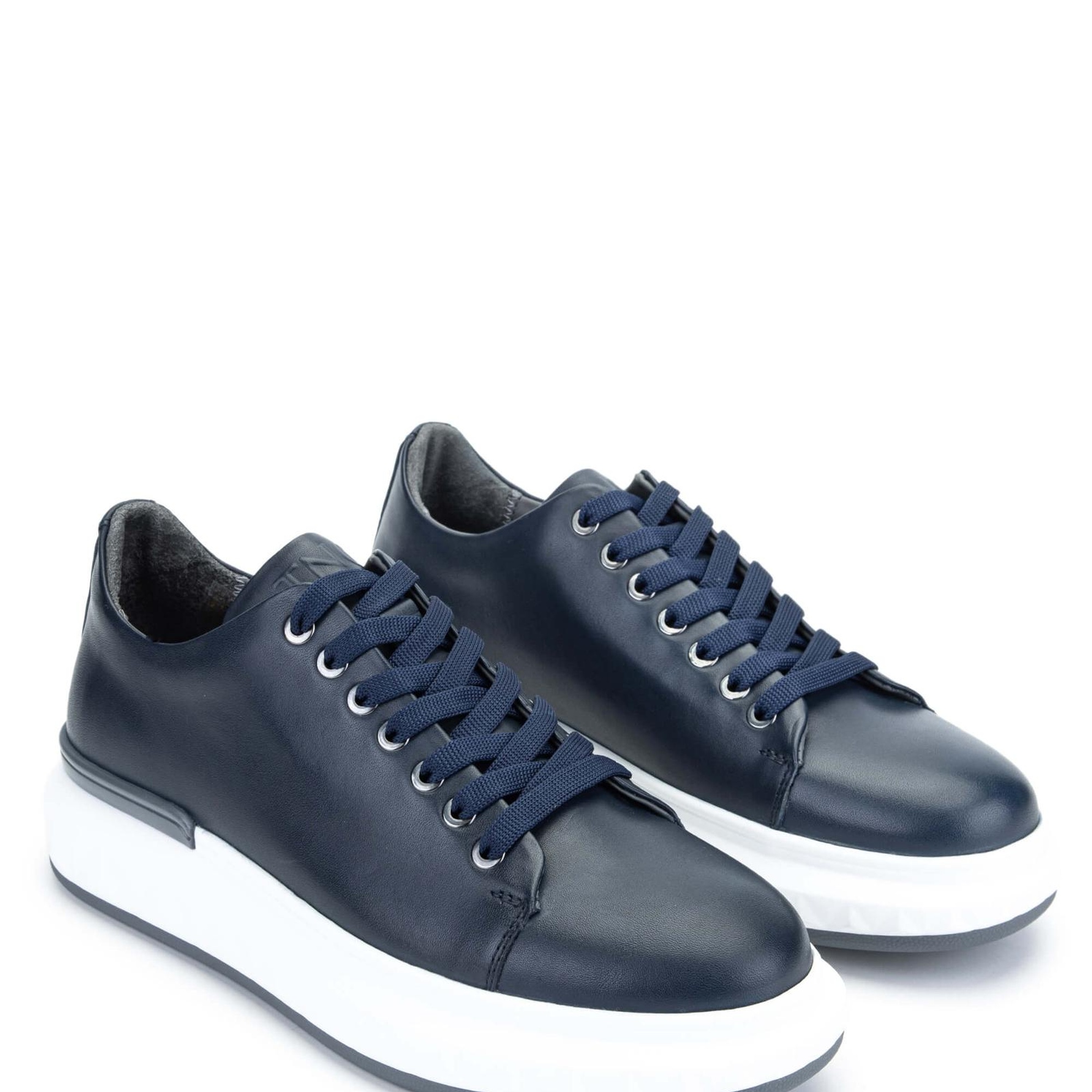 Tamer Tanca Erkek Hakiki Deri Lacivert Sneakers & Spor Ayakkabı