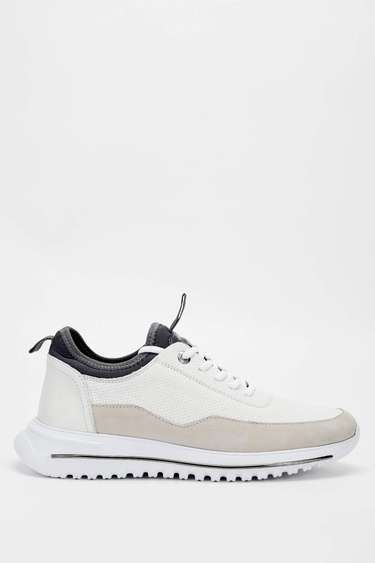  Tamer Tanca Erkek Hakiki Deri Beyaz Sneakers & Spor Ayakkabı