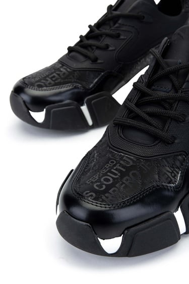  Tamer Tanca Erkek Hakiki Deri Siyah Sneakers & Spor Ayakkabı