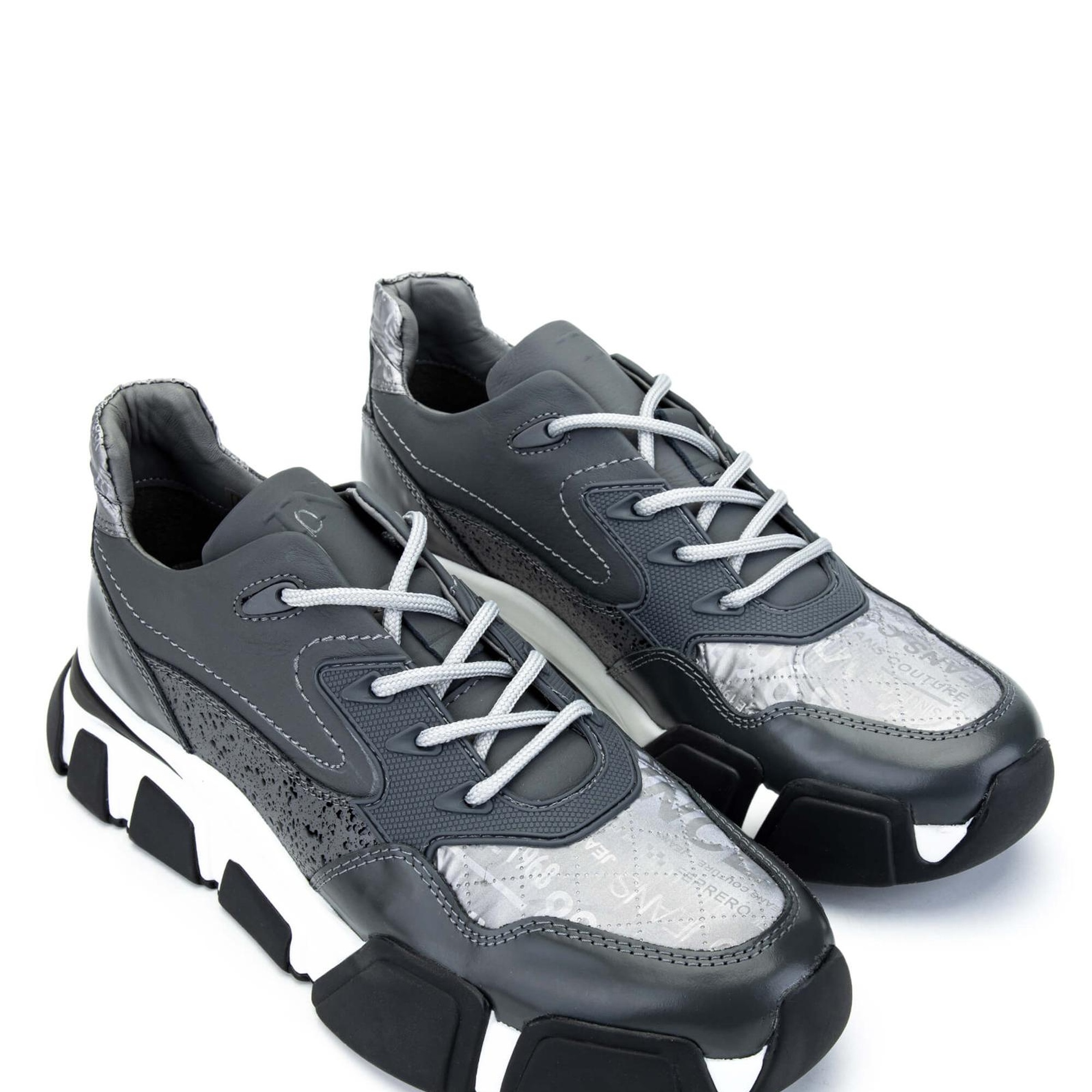 Tamer Tanca Erkek Hakiki Deri Gri Sneakers & Spor Ayakkabı