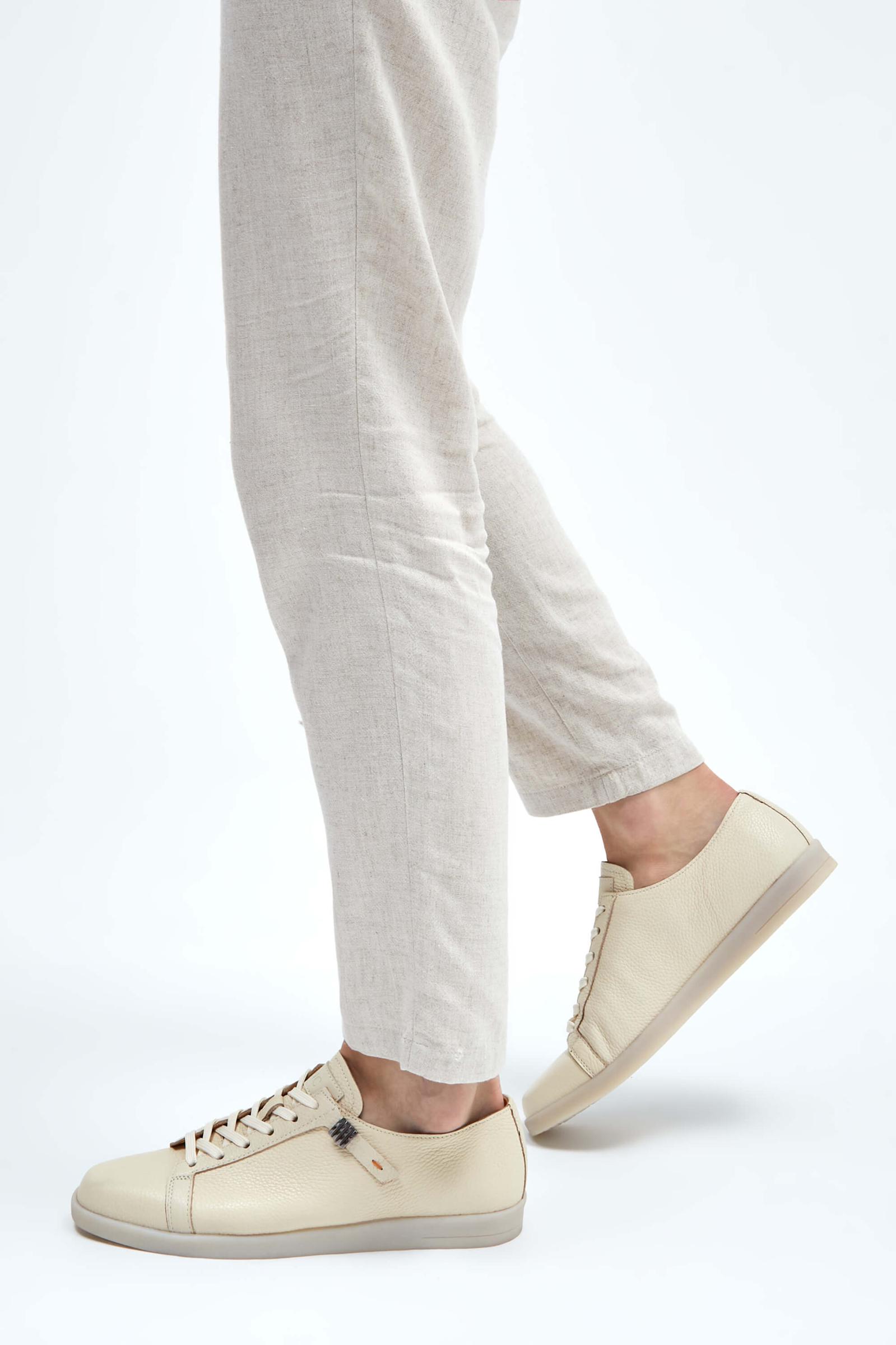  Tamer Tanca Erkek Hakiki Deri Fildişi Sneakers & Spor Ayakkabı